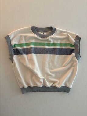 Sundry Sleeveless Striped Sweatshirt – Size Medium